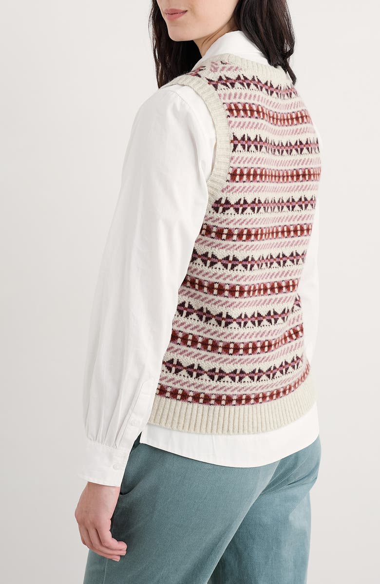 Seasalt Cornwall Lemon Porch Merino Wool Blend Sweater Vest, Alternate, color, Knit Aran Dark Hellebore