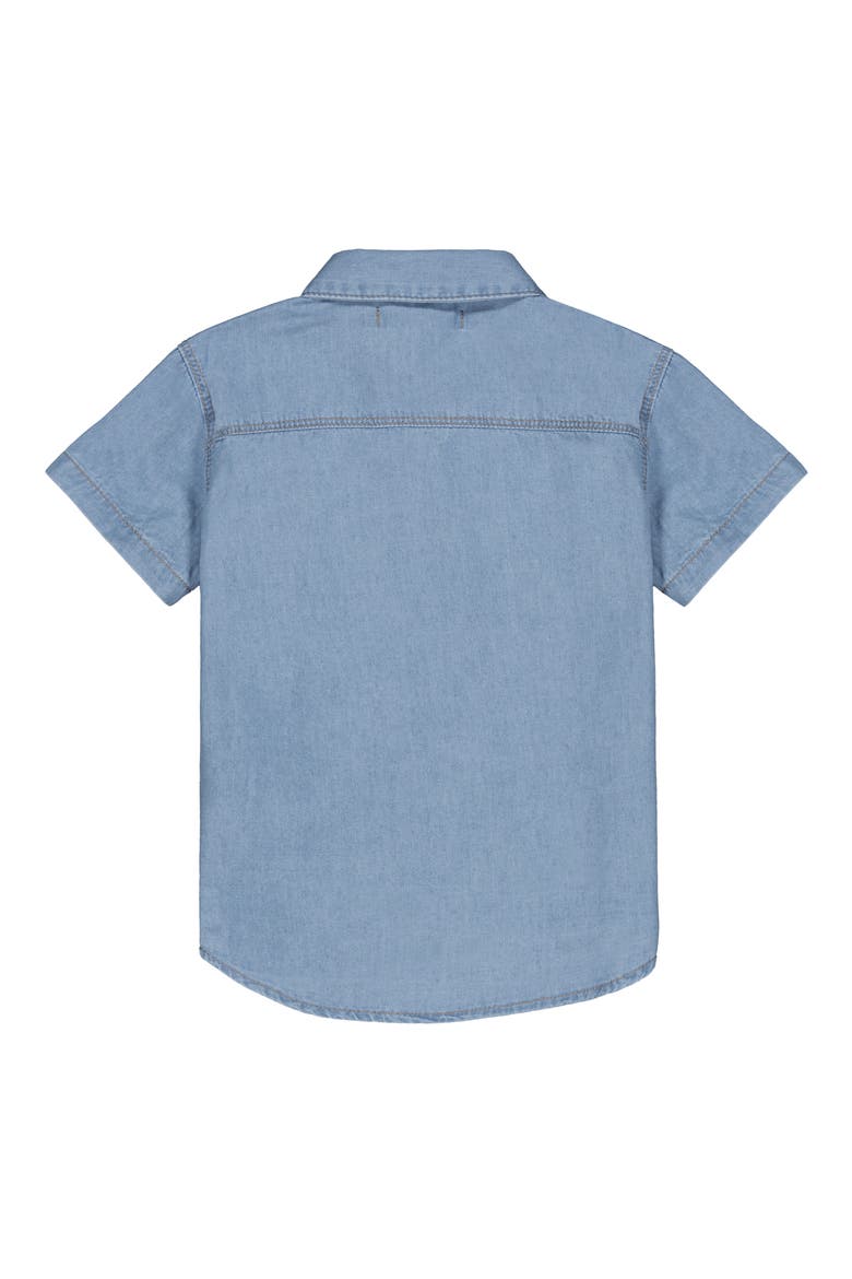 Kids' Chambray Button-Up Shirt & Shorts Set, Alternate, color, LIGHT WASH