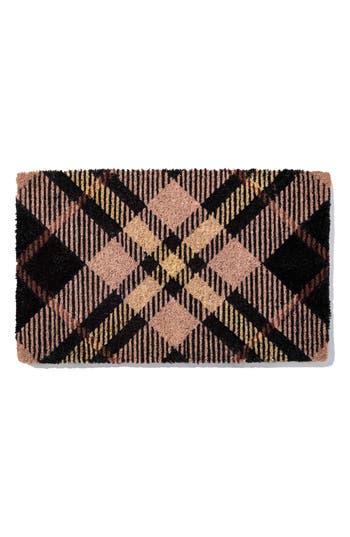 Entryways Tartan Plaid Doormat In Brown