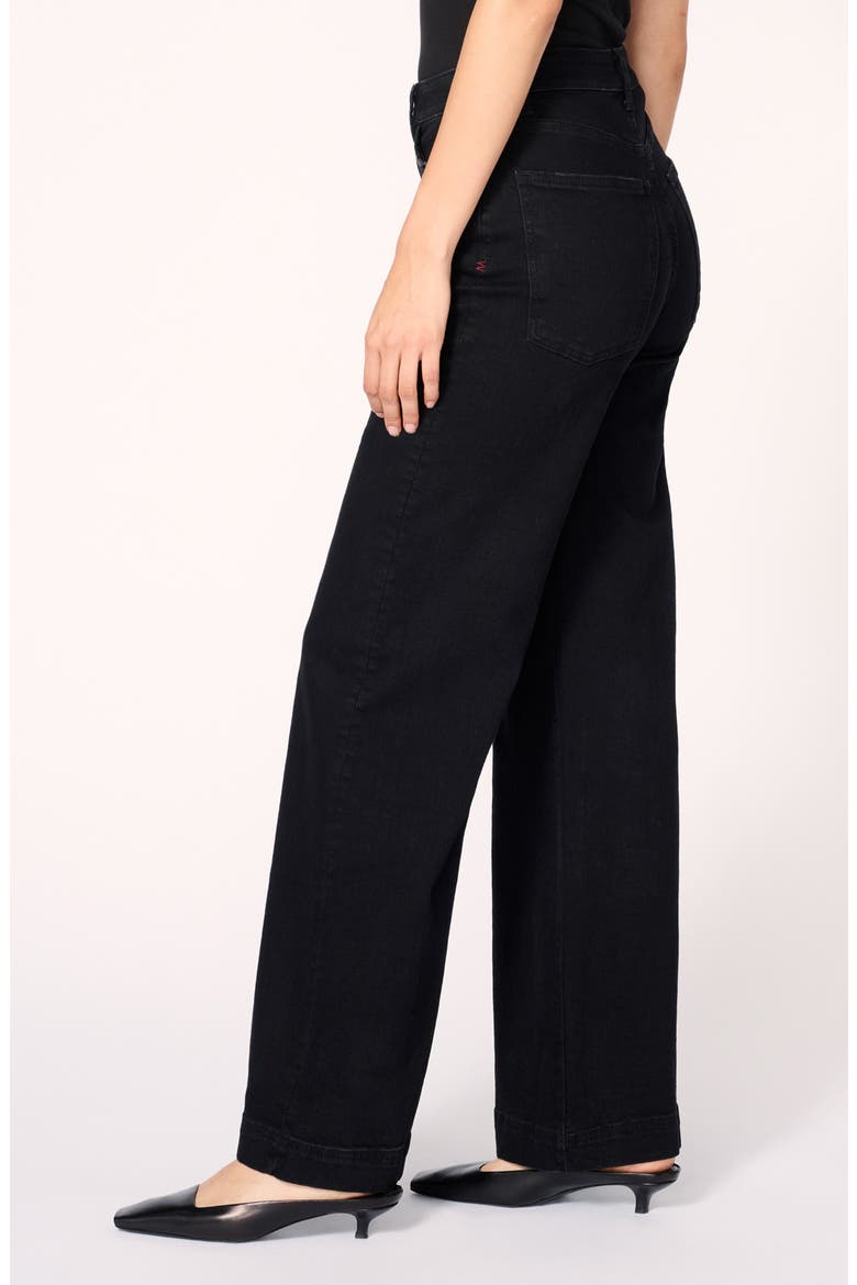 NCE High Waist Wide Leg Jeans, Alternate, color, INKWELL