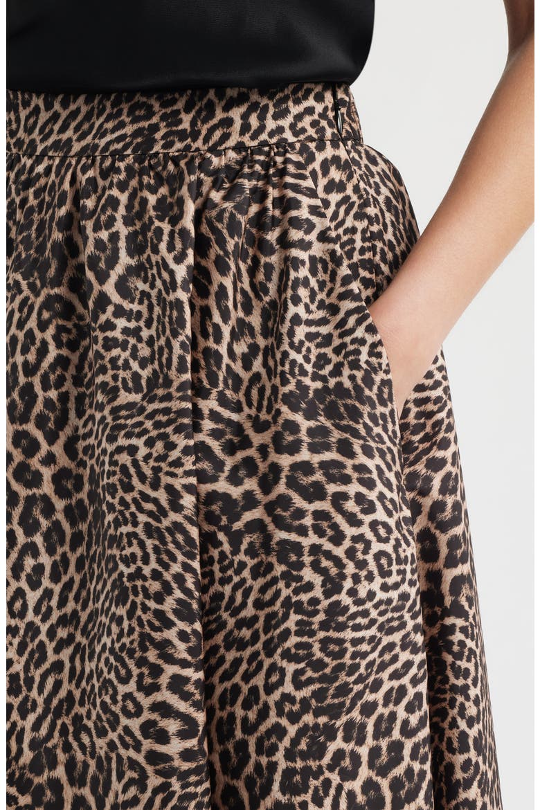Violet Leopard Print A-Line Skirt, Alternate, color, NATURAL MULTI