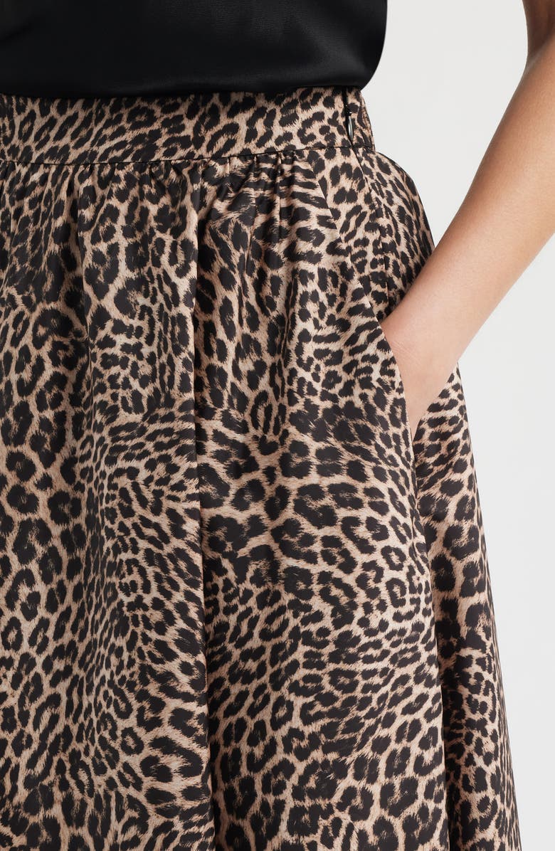 KOBI HALPERIN Violet Leopard Print A-Line Skirt, Alternate, color, Natural Multi