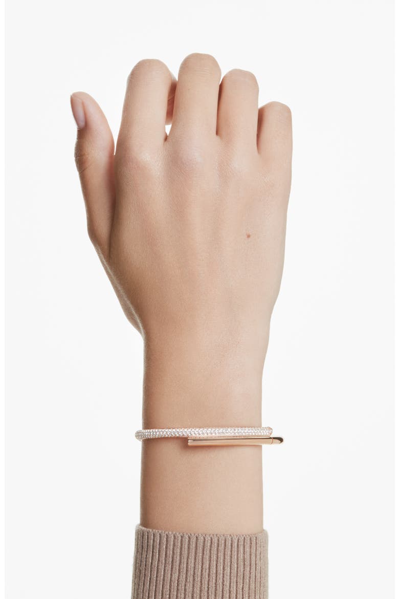 Dextera Crystal Bangle, Alternate, color, ROSE GOLD