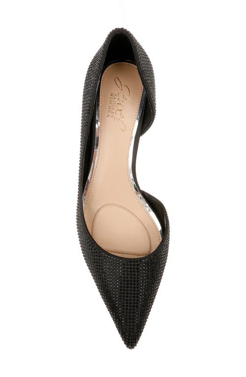 Jewel Badgley Mischka Teegan Half D'orsay Pointed Toe Kitten Heel Pump
