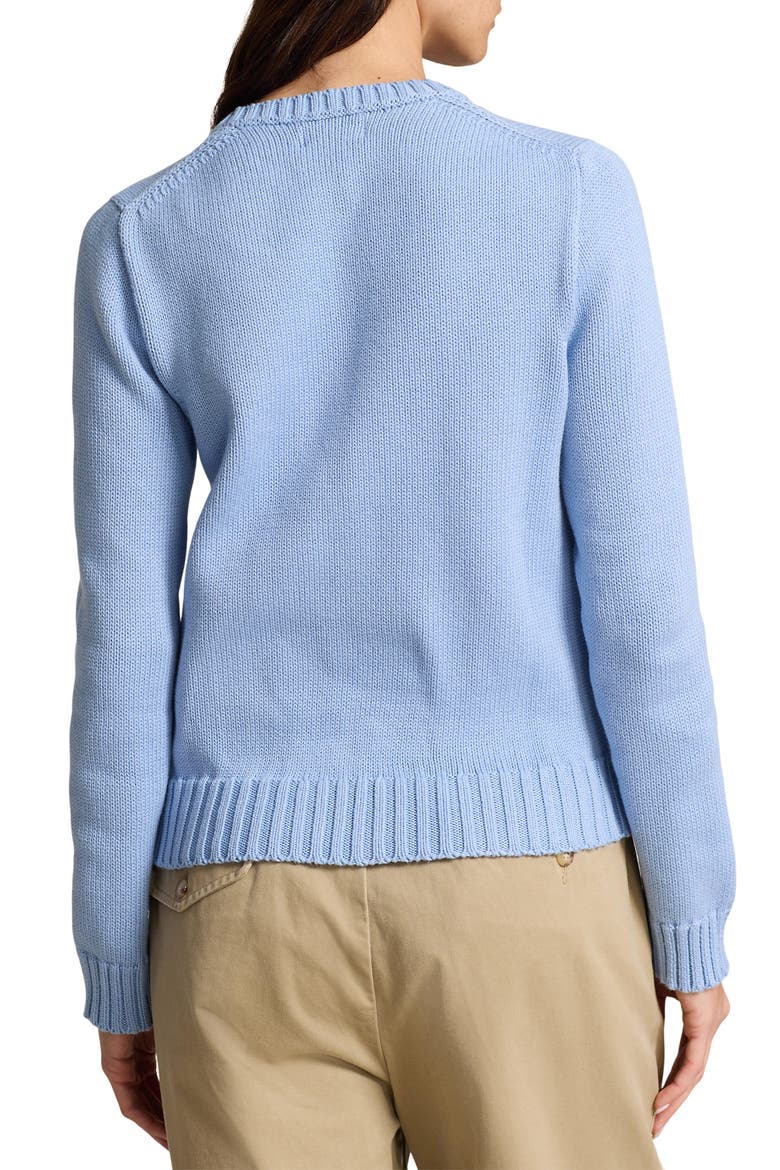 Flag Crewneck Sweater, Alternate, color, CHAMBRAY BLUE