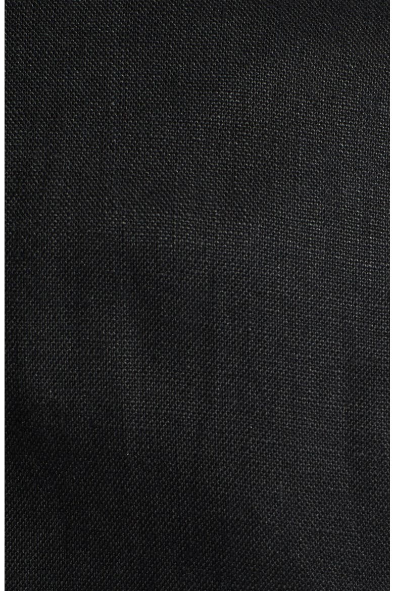 Three Quarter Sleeve Linen Blazer, Alternate, color, BLACK