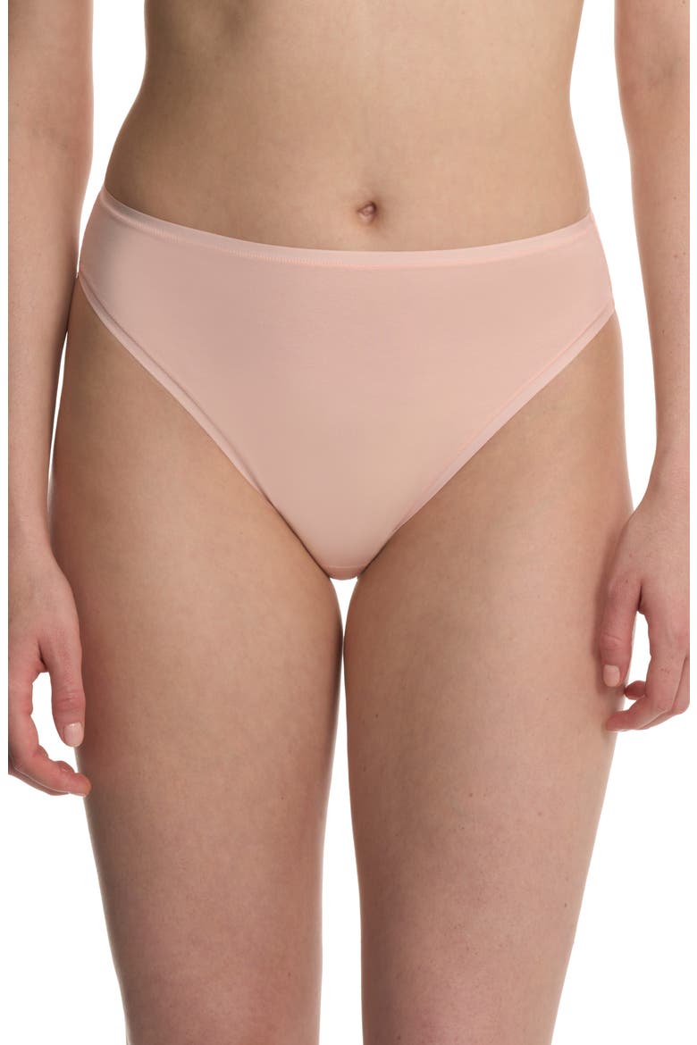 Bliss Bare Cotton High Cut Briefs, Main, color, PEACH WHIP