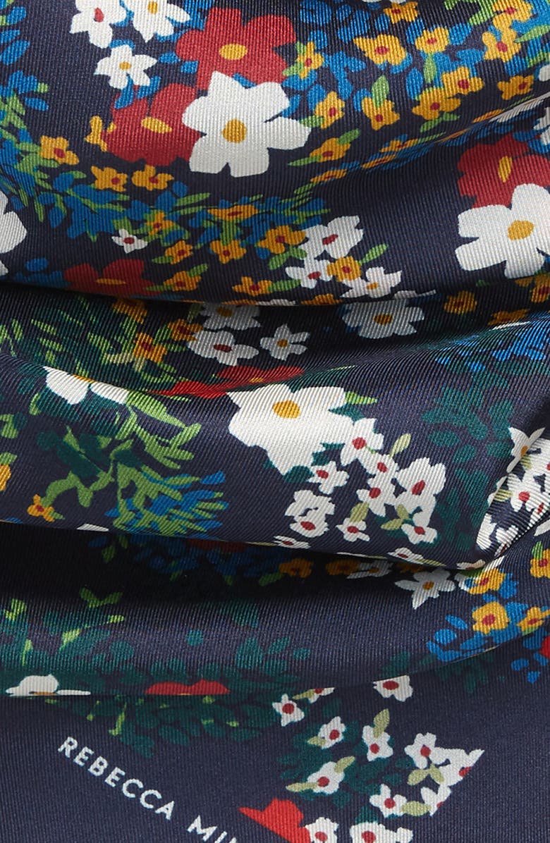 Rebecca Minkoff Garden Party Square Silk Scarf, Alternate, color,