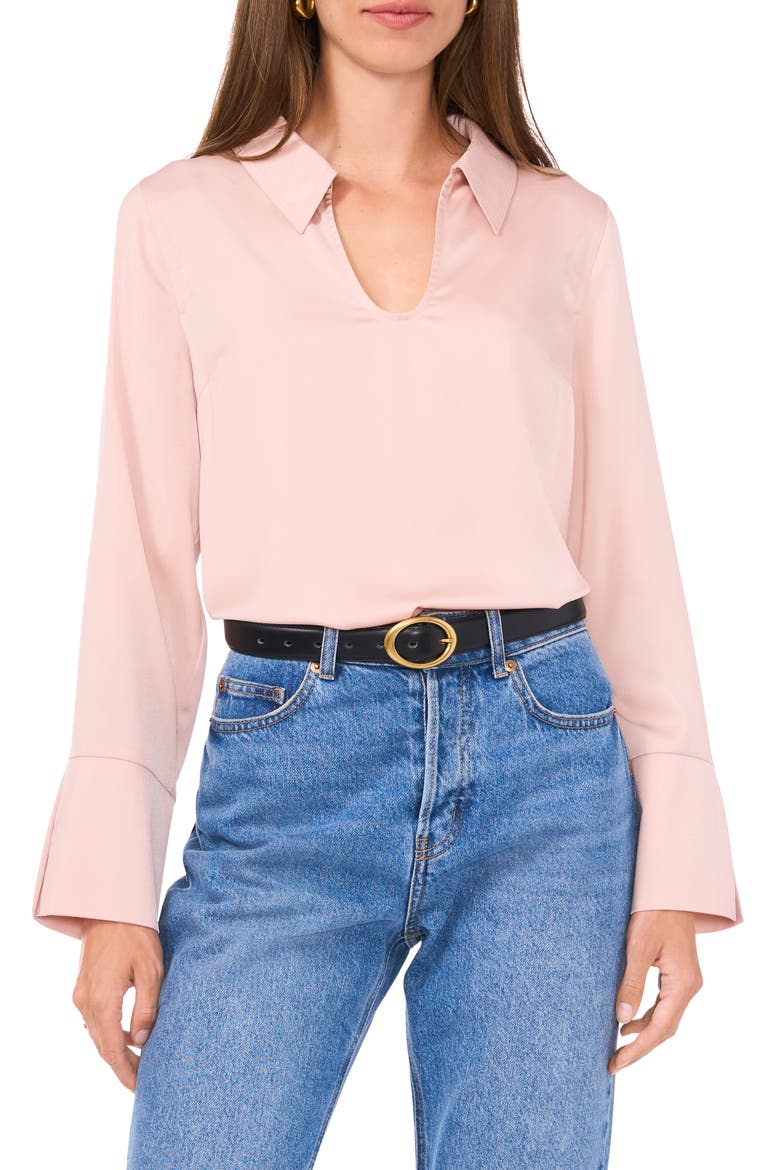 Johnny Collar Top, Main, color, SEPIA ROSE