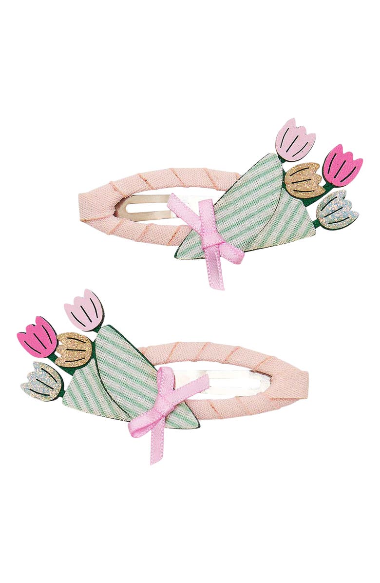 Mimi & Lula Kids' Bouquet 2-Pack Hair Clips, Main, color, Pink