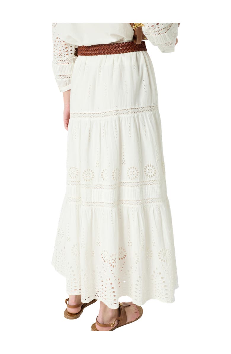 GERARD DAREL Jaly Embroidered Tiered Maxi Skirt, Alternate, color, Ecru