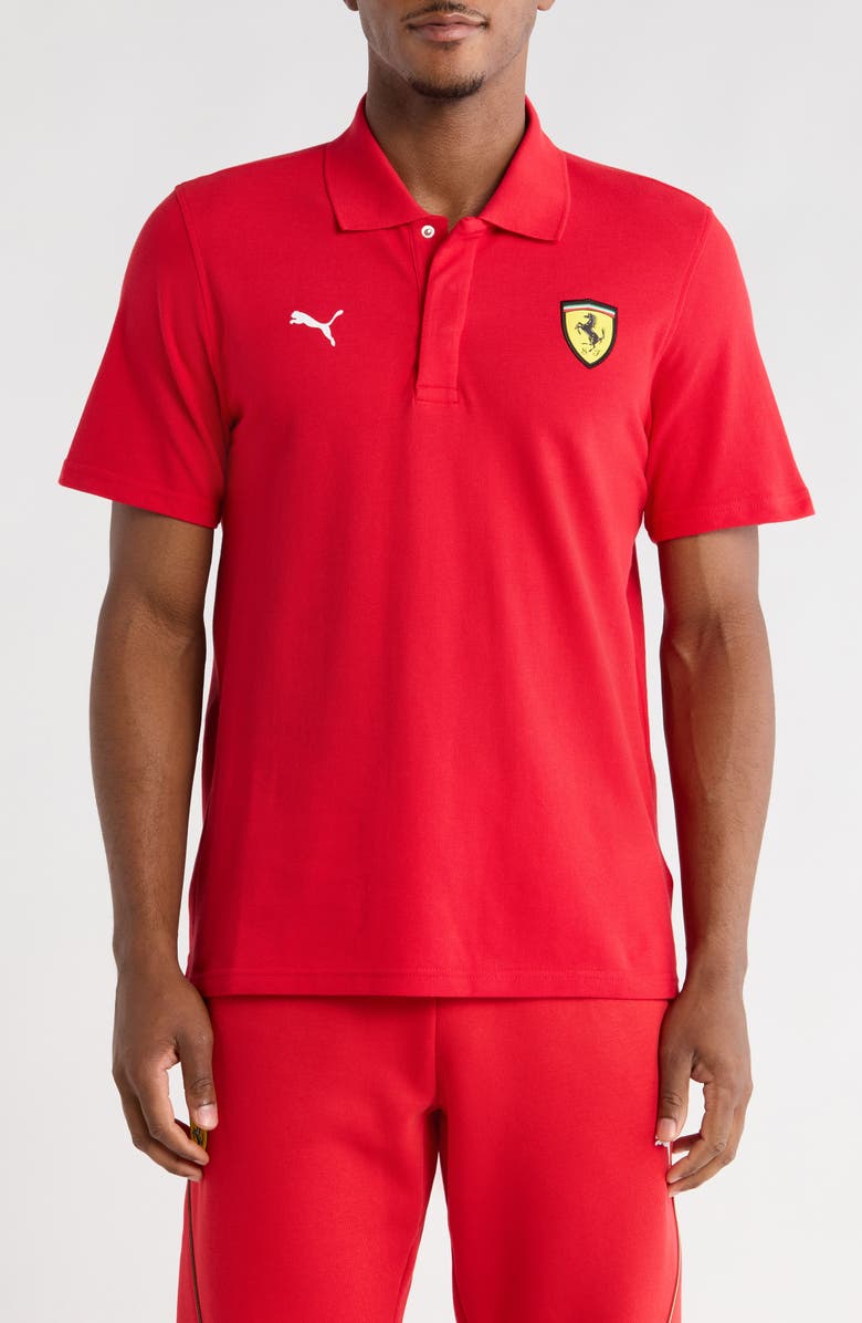 PUMA Scuderia Ferrari Sportswear Logo Polo, Main, color, Rosso Corsa