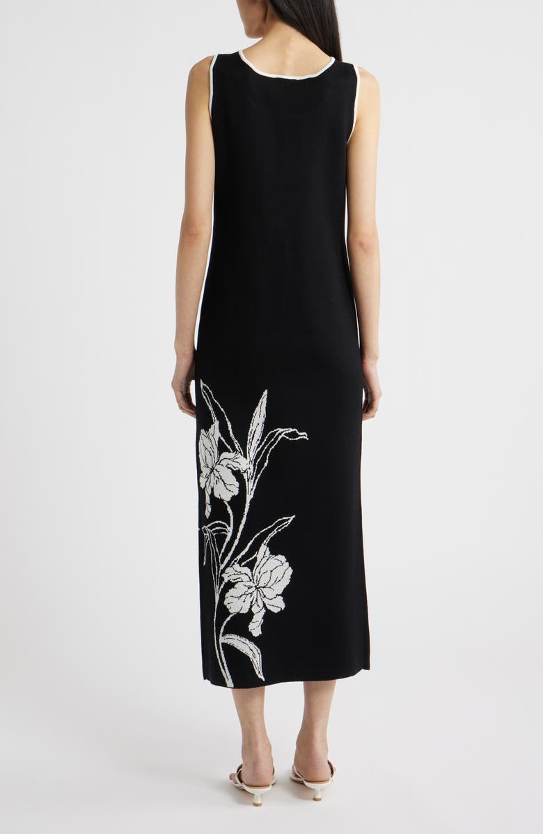 Sam Edelman Floral Knit Maxi Dress, Alternate, color, Black