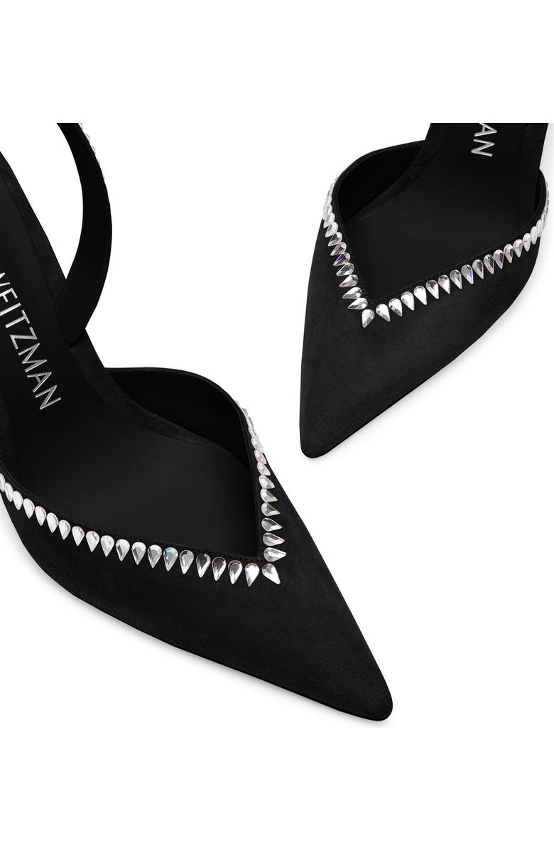 Stuart Weitzman Gemcut Curve Pointed Toe Slingback Pump, Alternate, color,