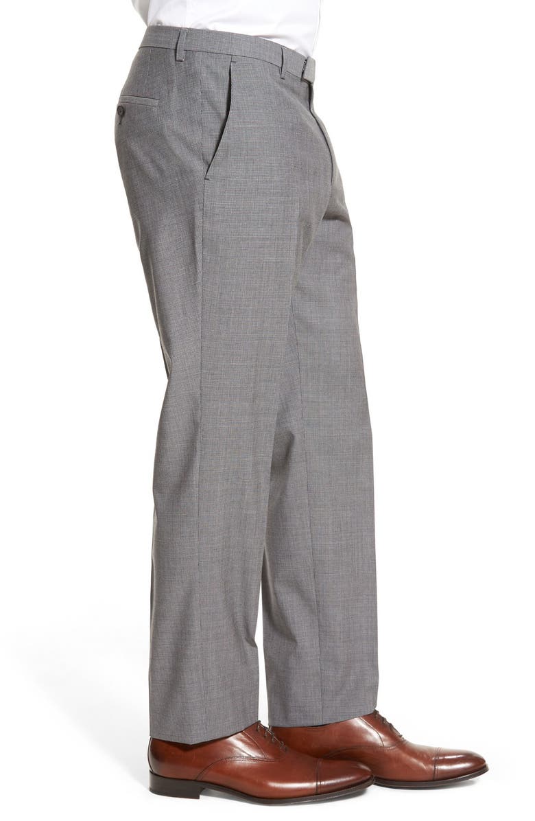 BOSS 'Leenon' Flat Front Houndstooth Wool Trousers, Alternate, color, 