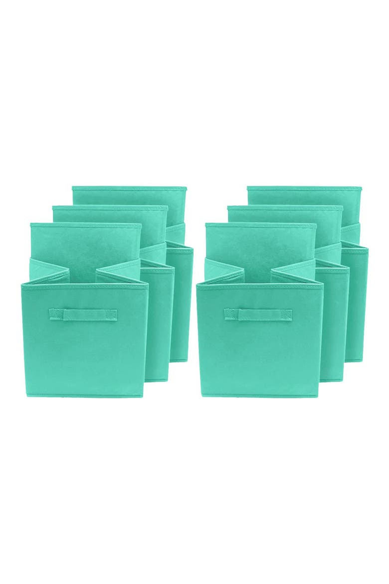 Foldable Storage Cube Basket Bin - Set of 6 - Teal, Alternate, color, TEAL