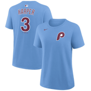 Nike Women's Nike Bryce Harper Light Blue Philadelphia Phillies Name & Number T-Shirt