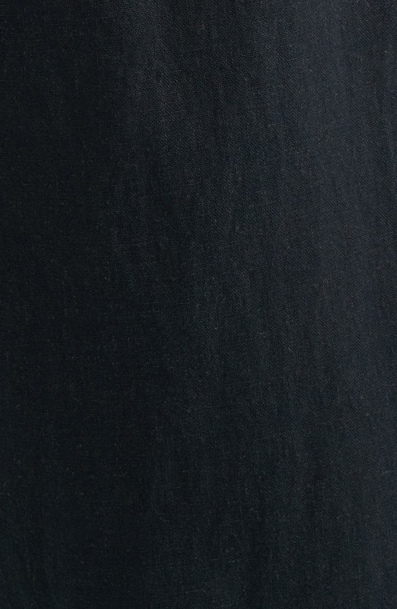 Obey Foster Pleated Linen Blend Pants, Alternate, color, Black