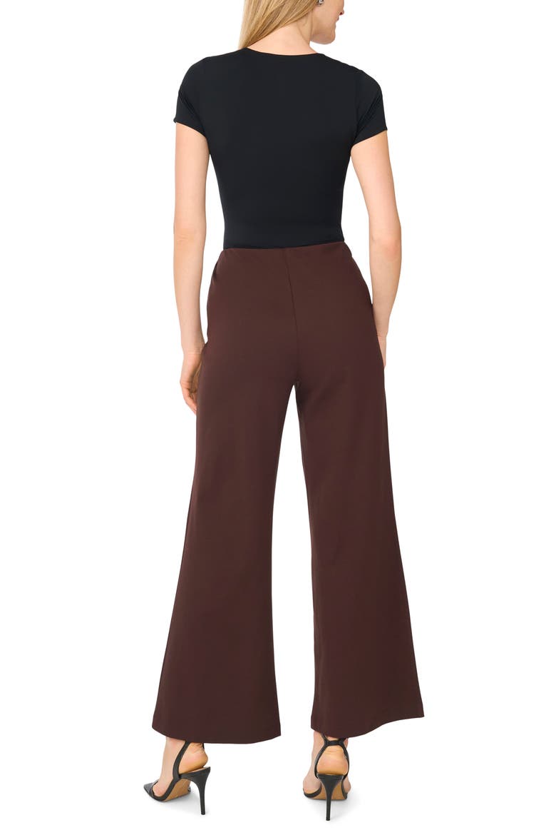 Seam Front Ponte Wide Leg Pants, Alternate, color, CALL ME CHOCOLATE