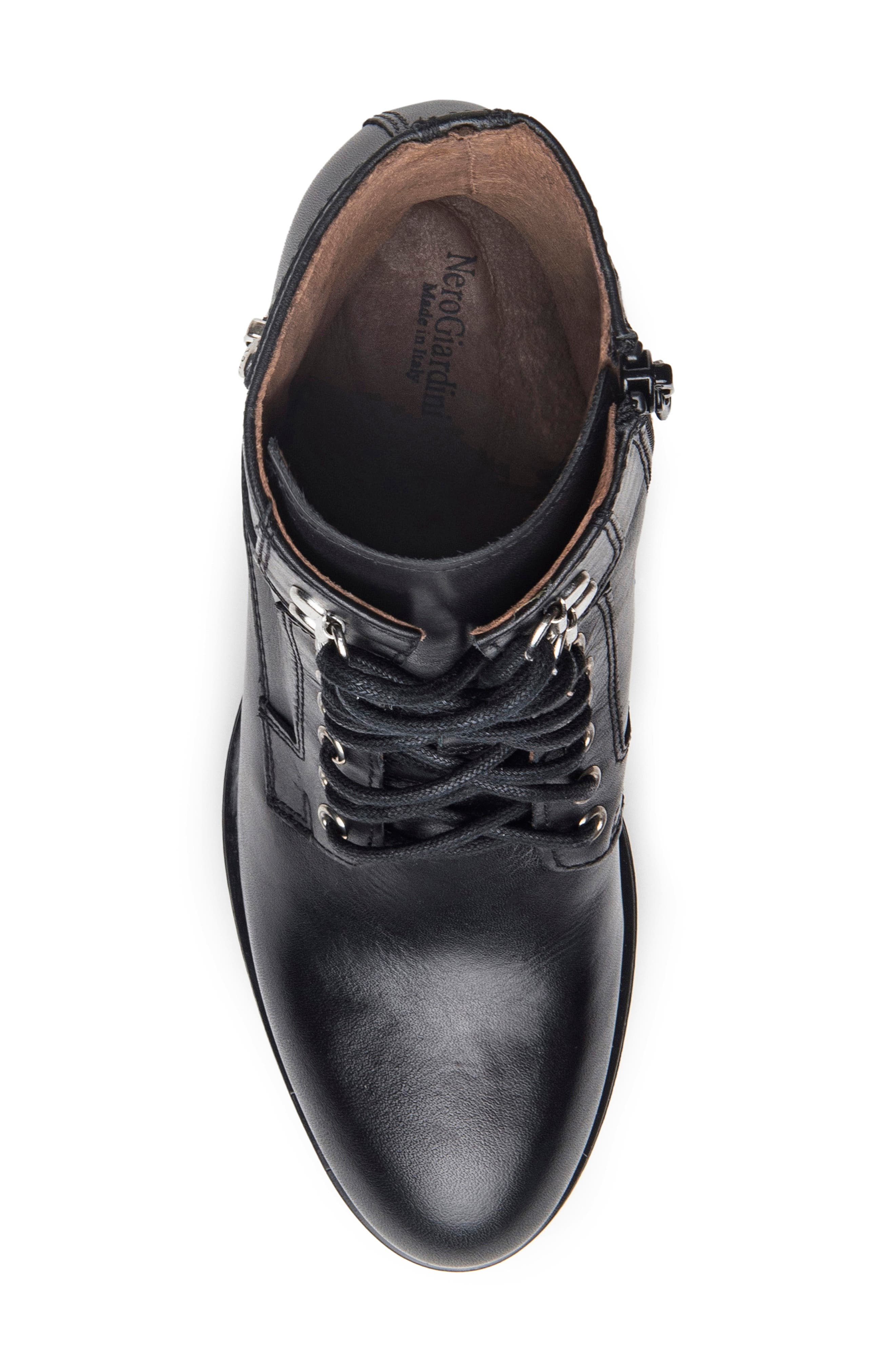 NeroGiardini Studded Platform Bootie, Alternate, color, 