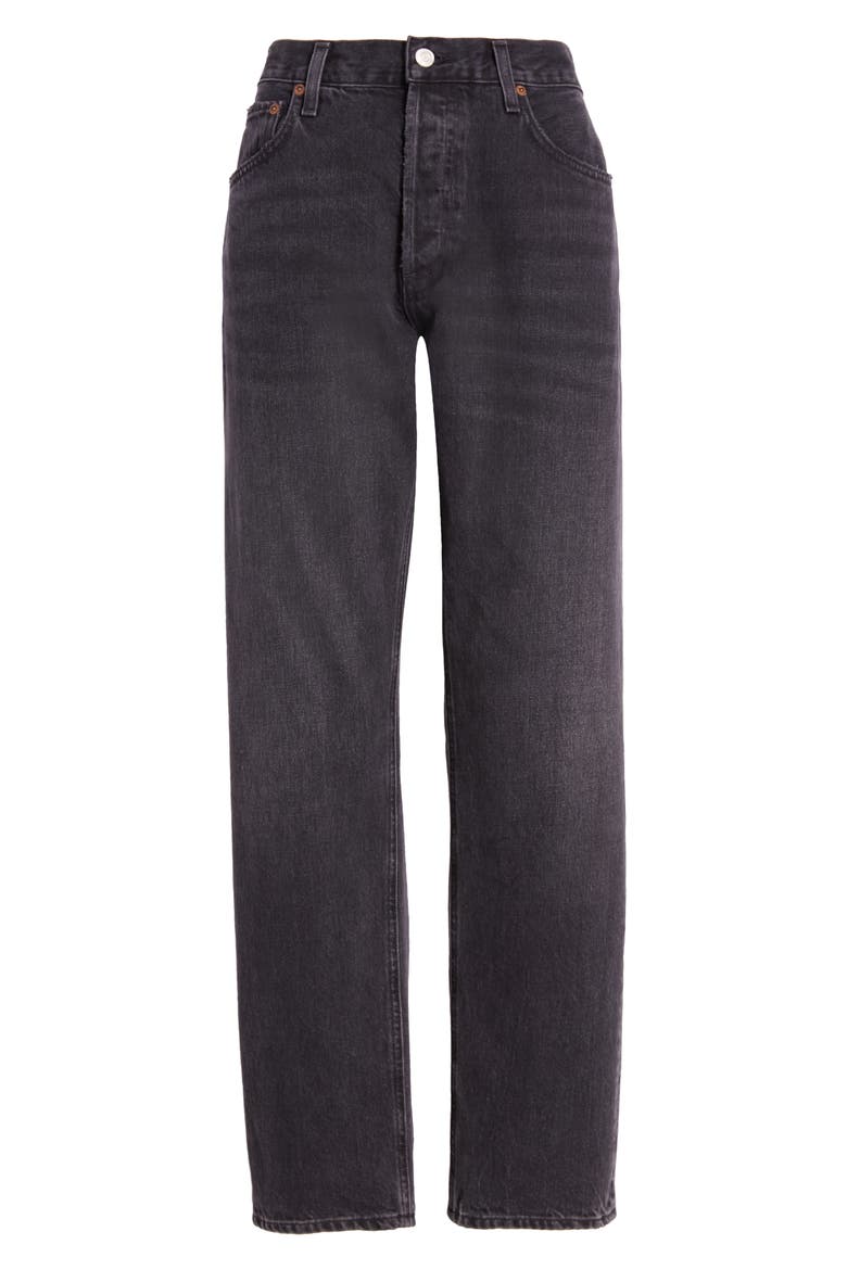 Parker High Waist Crop Straight Leg Jeans, Alternate, color, HITCH