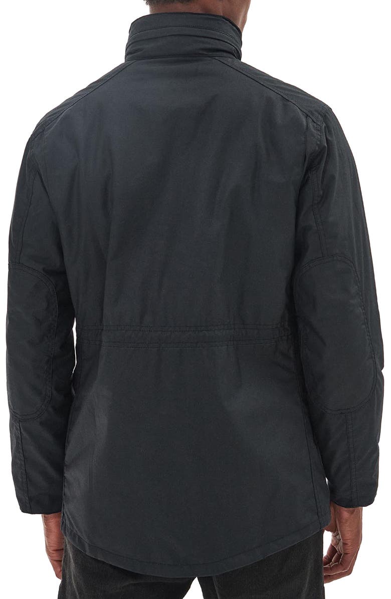 Barbour Sapper Regular Fit Weatherproof Waxed Cotton Jacket, Alternate, color, Black/Classic