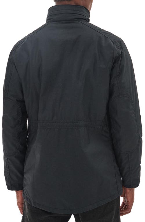 Barbour Sapper Regular Fit Weatherproof Waxed Cotton Jacket In Black
