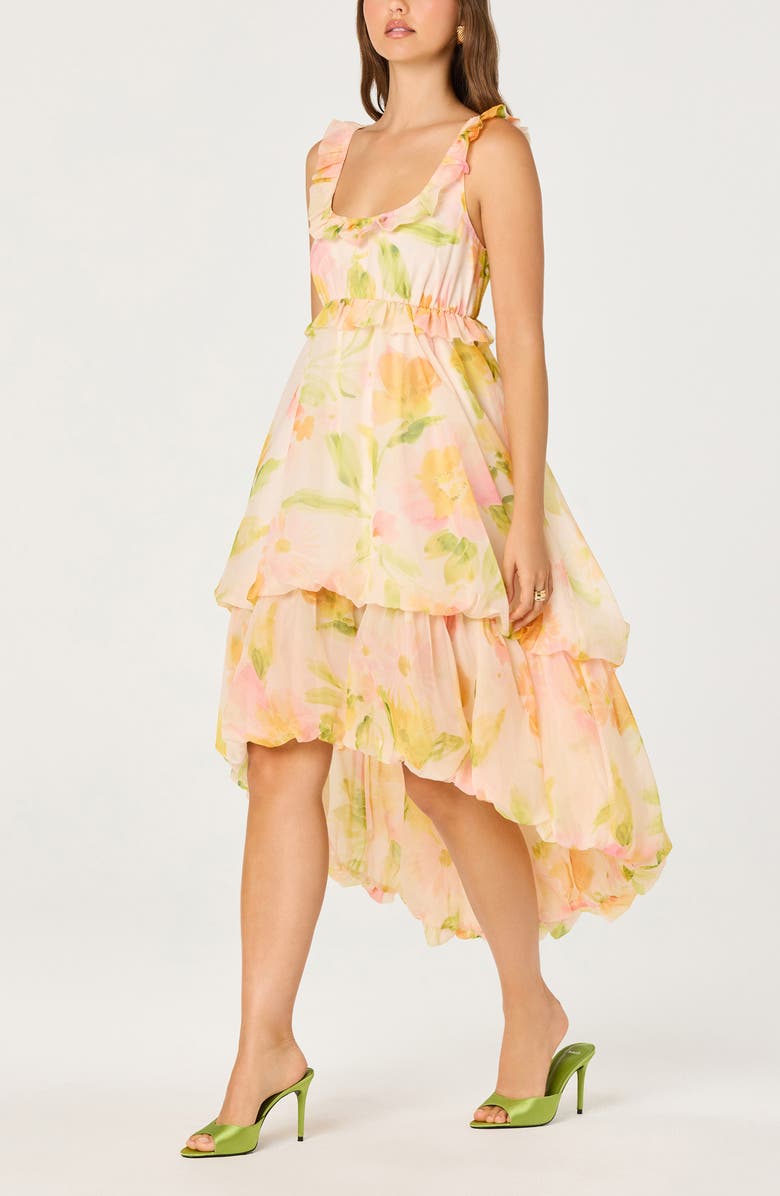 ASTR the Label Serenidy Floral High-Low Dress, Alternate, color, Blush Multi Floral