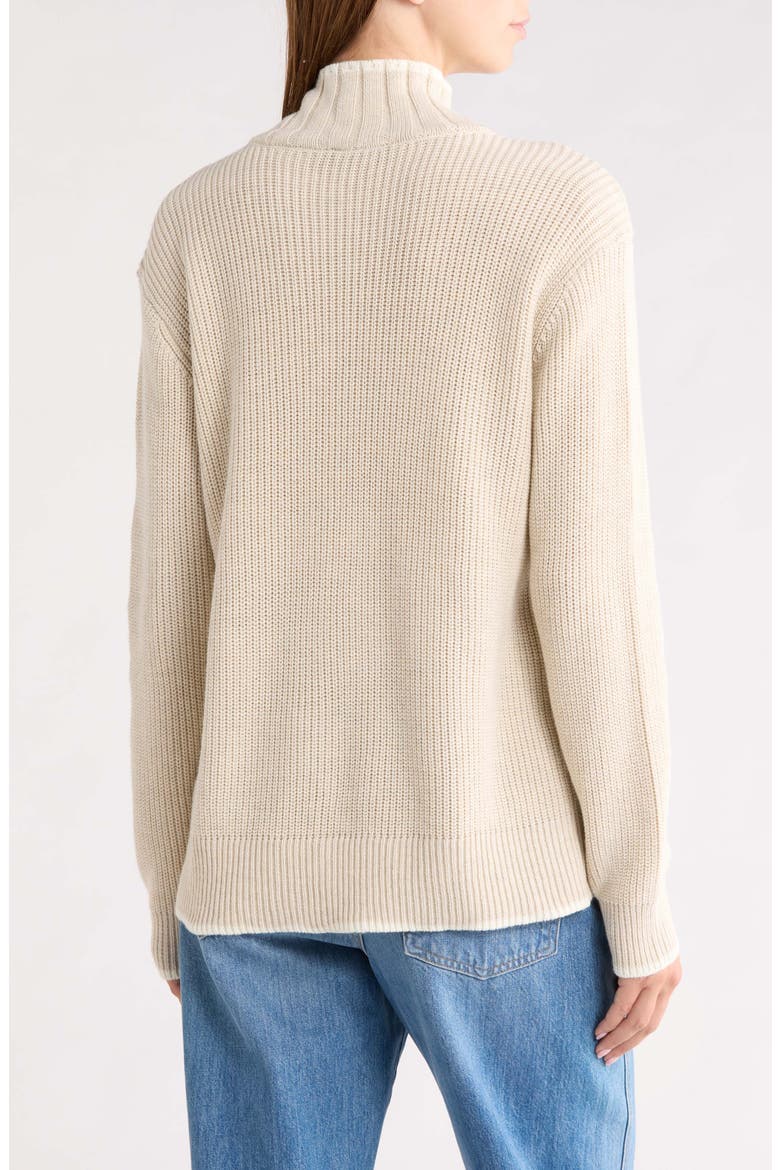 Mixed Stitch Turtleneck Sweater, Alternate, color, MALTED