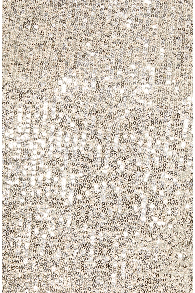 High Neck Sequin Halter Top, Alternate, color, BEIGE- SILVER SEQUIN