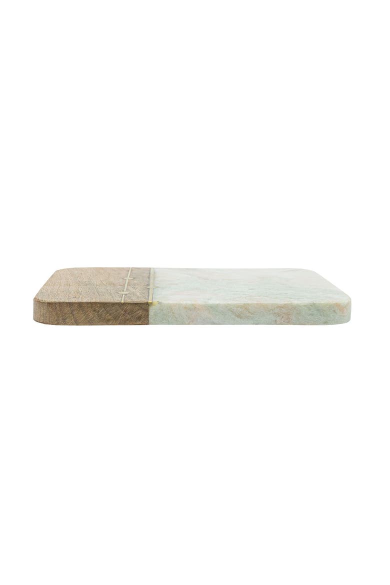 Elise Light Green Onyx Marble Serving Board, Alternate, color, White