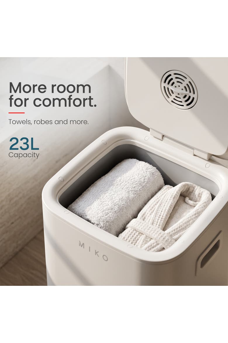 Cove App-Controlled Towel Warmer, Alternate, color, White