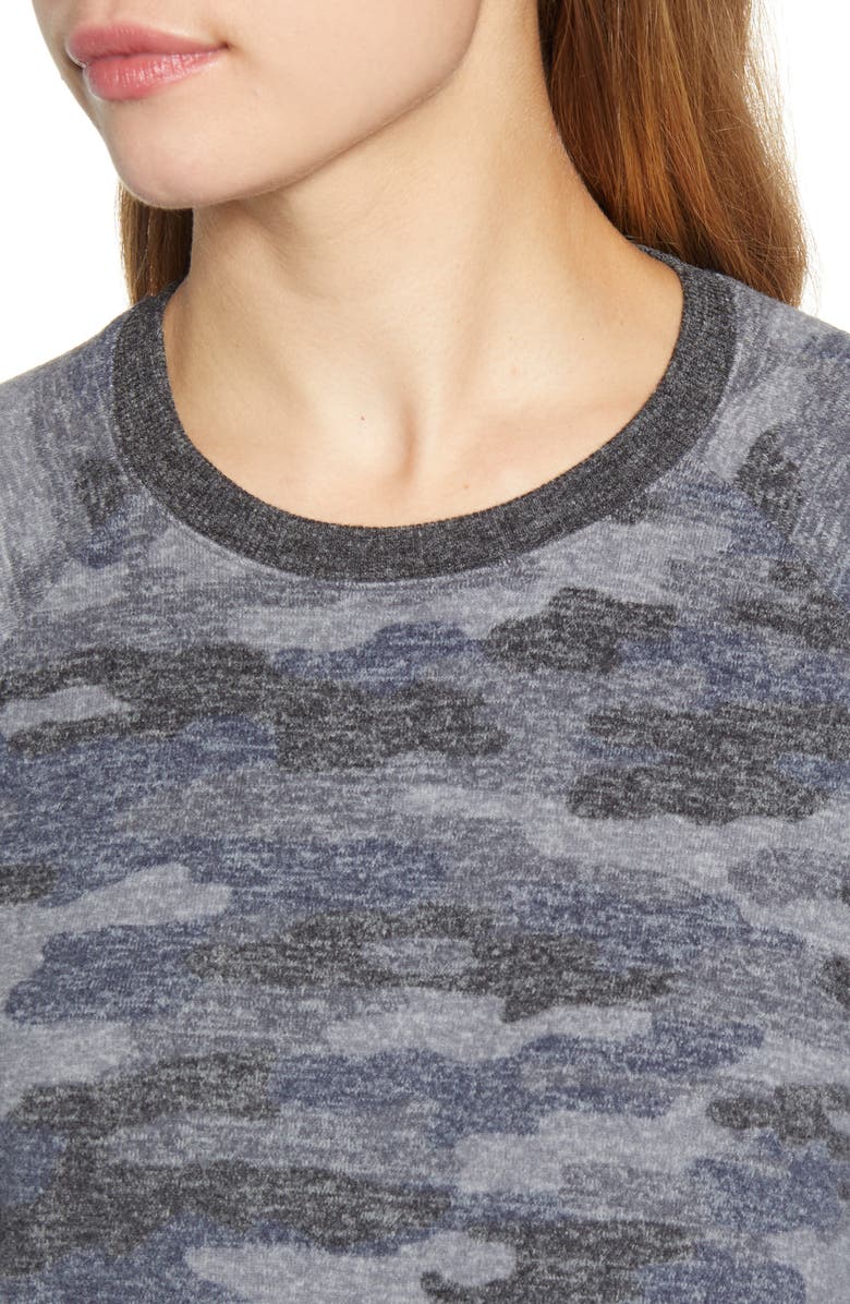 Lucky Brand Camo Crewneck Sweatshirt, Alternate, color,