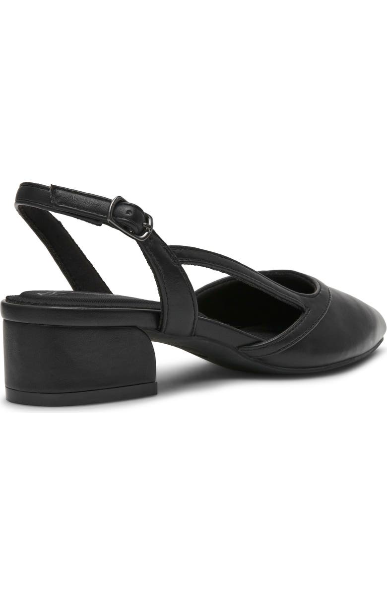 Anne Klein Untie Slingback Block Heel Pump, Alternate, color, Black Pu