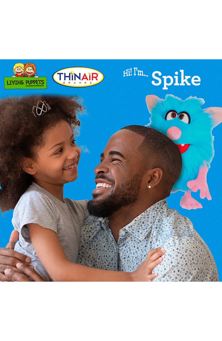 Living Puppets Spike The Blue Friendly Monster 14 Inch Plush Hand Puppet, Alternate, color, Blue