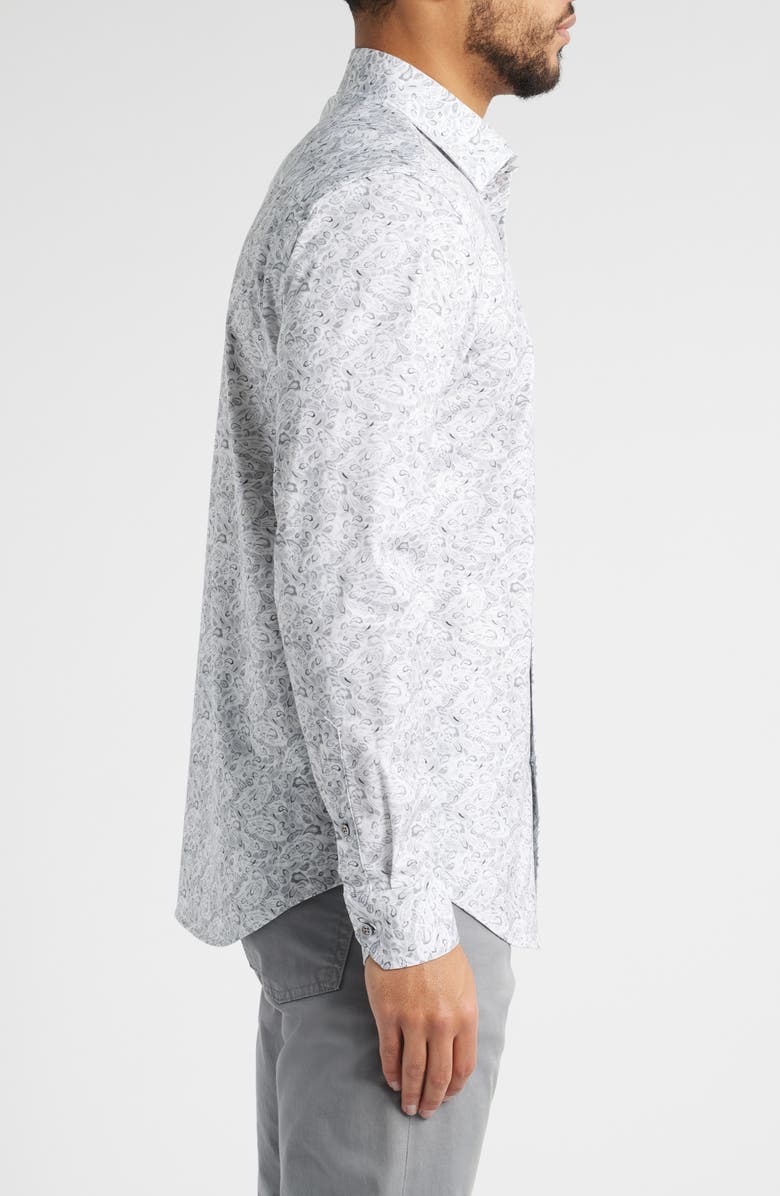 Bugatchi James OoohCotton<sup>®</sup> Button-Up Shirt, Alternate, color, Platinum