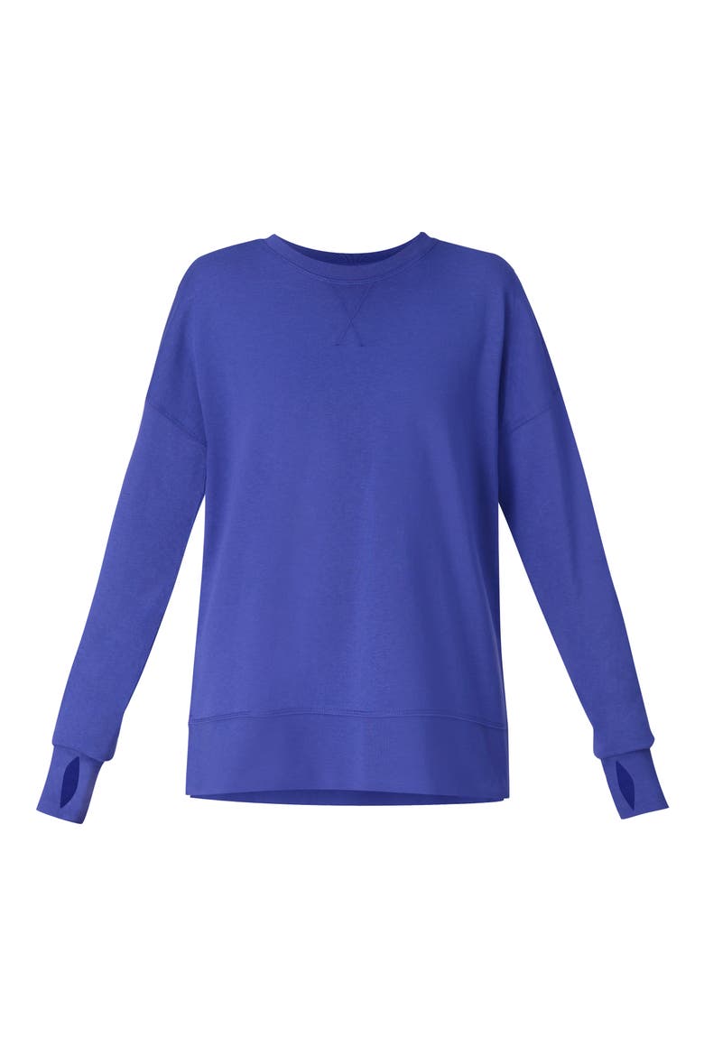 After Class Longline Sweatshirt, Main, color, RICH BLUE