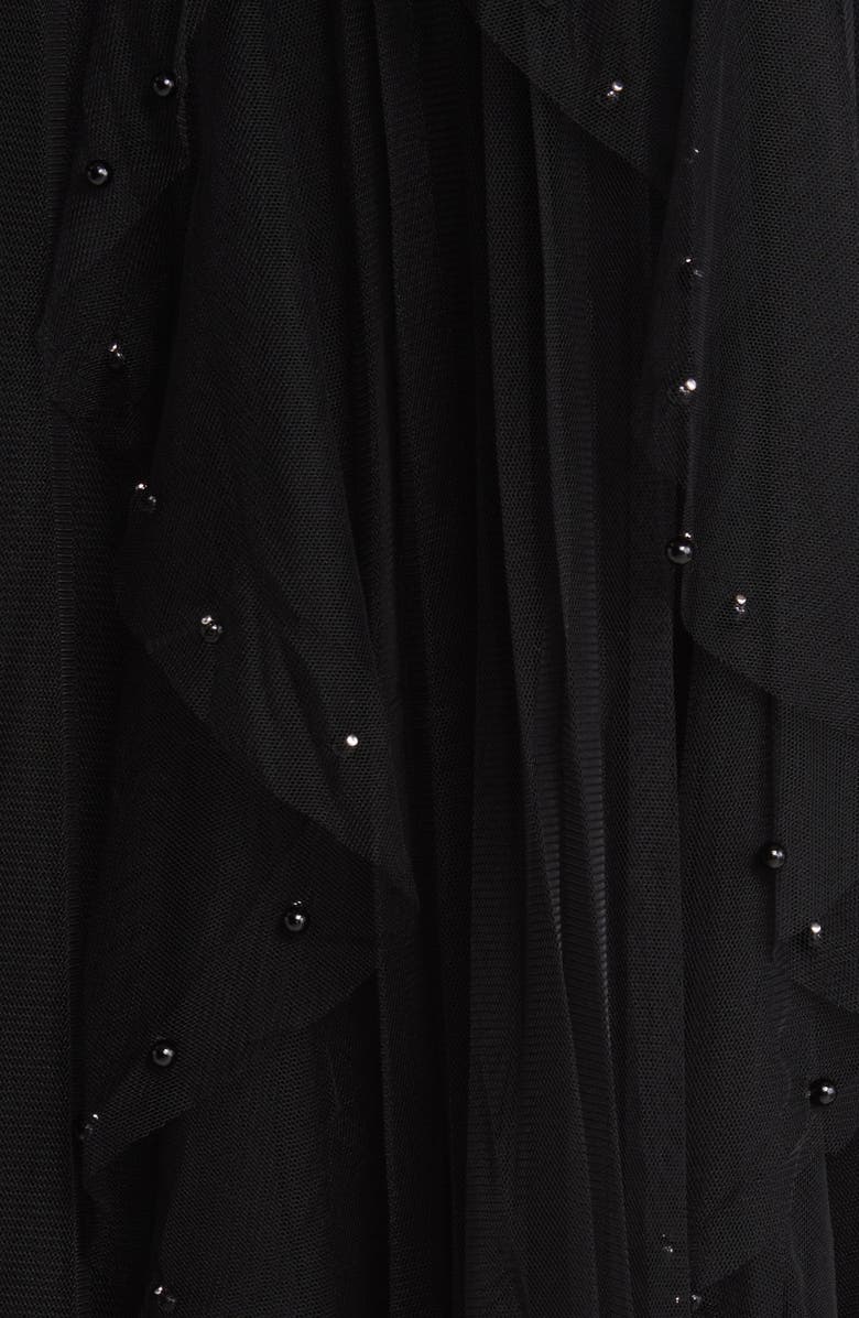 NIKKI LUND Wendy Beaded Tulle Skirt, Alternate, color, Black