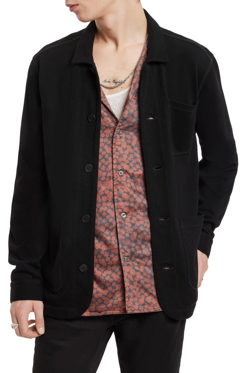 John Varvatos Kenmare Seed Stitch Cotton Chore Coat, Main, color, 