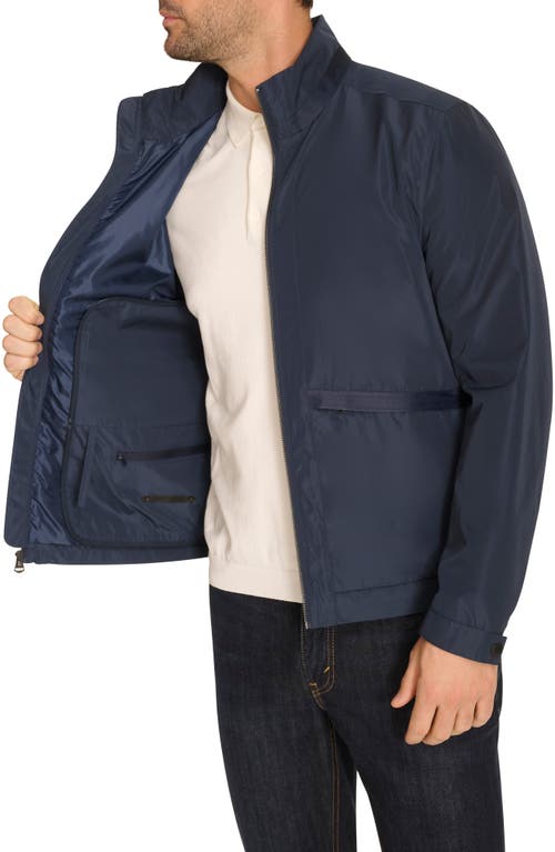 Cole Haan Packable Rain Jacket In Navy