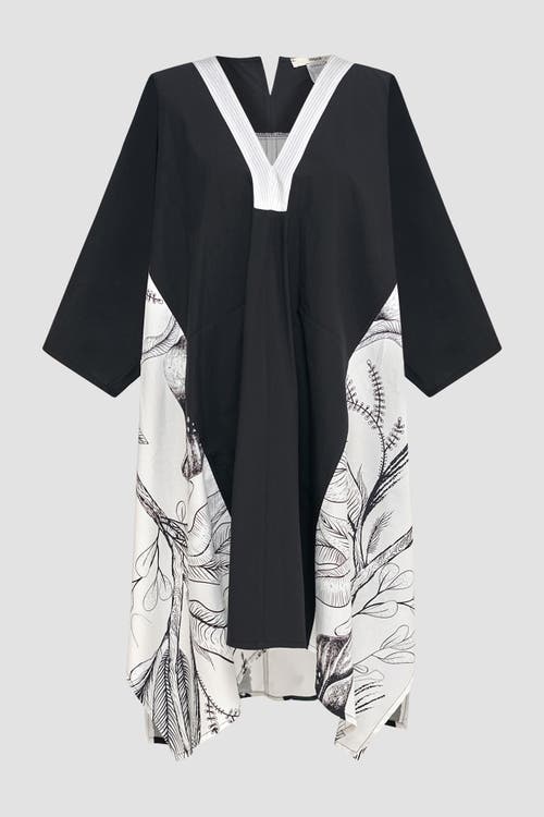 ALEMBIKA ALEMBIKA KAFTAN DRESS WITH HANDKERCHIEF HEM
