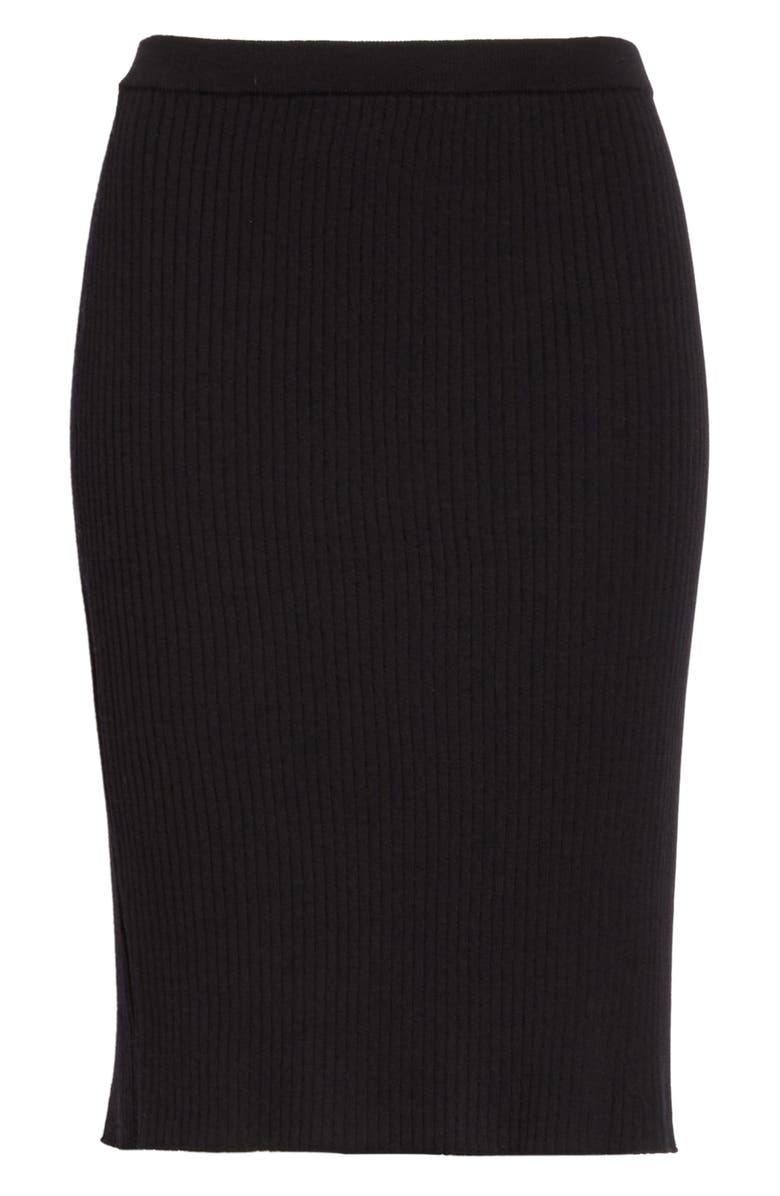 Eileen Fisher Ribbed Wool Skirt, Alternate, color, 