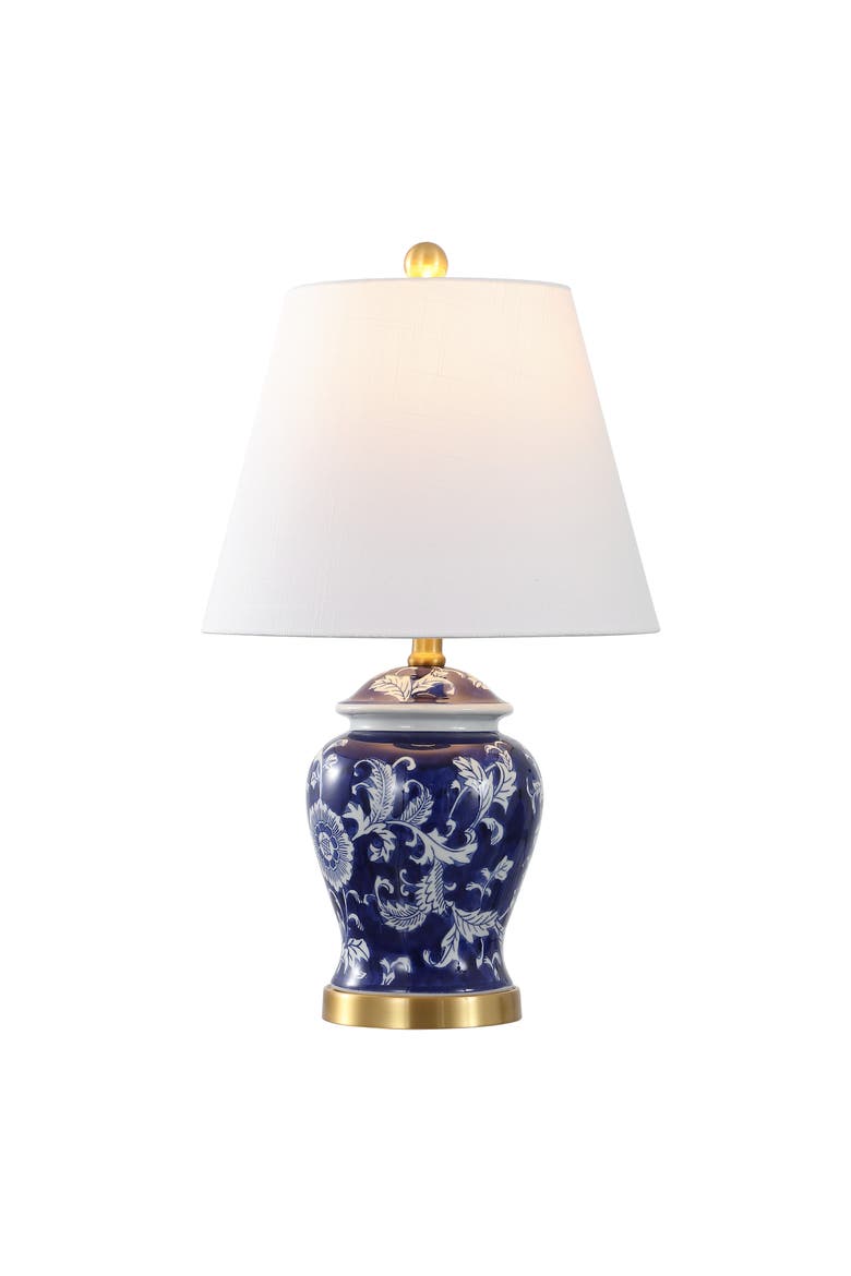 Penelope Chinoiserie Classic LED Table Lamp, Alternate, color, Navy/White