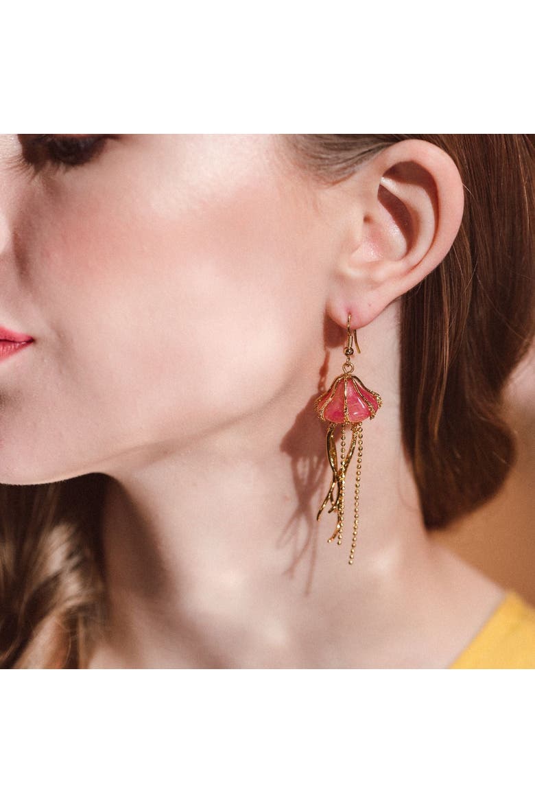 Jellyfish Drop Earrings, Alternate, color, Jellyfish