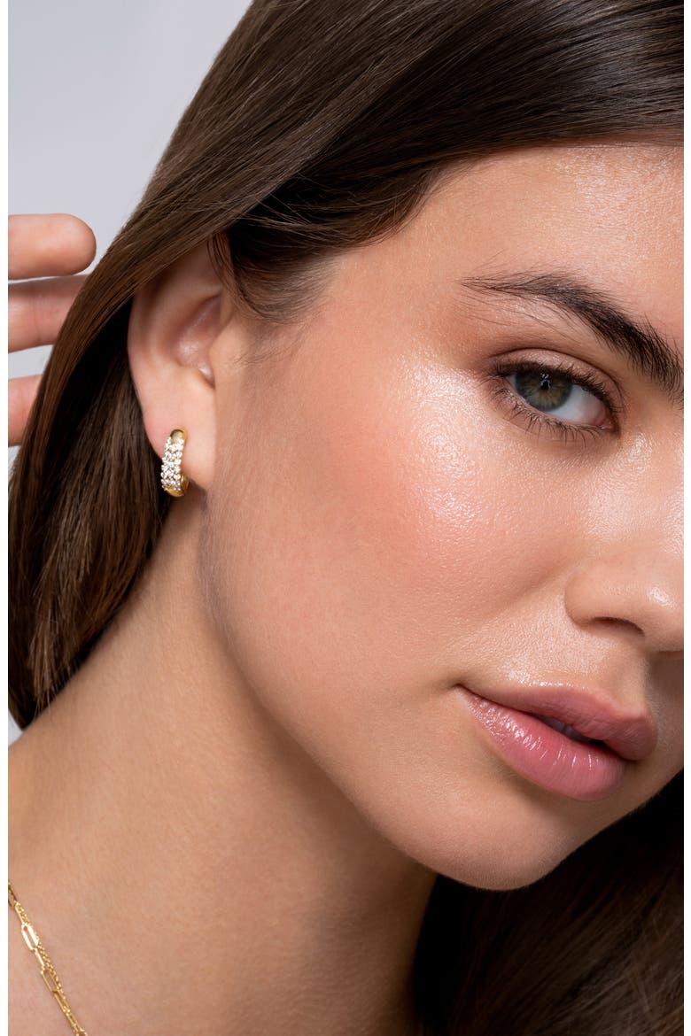 Rita Diamond Half Hoop Earrings (Nordstrom Exclusive), Alternate, color, 18K YELLOW GOLD
