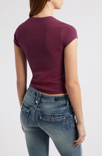 Pansy Stretch Cotton Rib T-Shirt