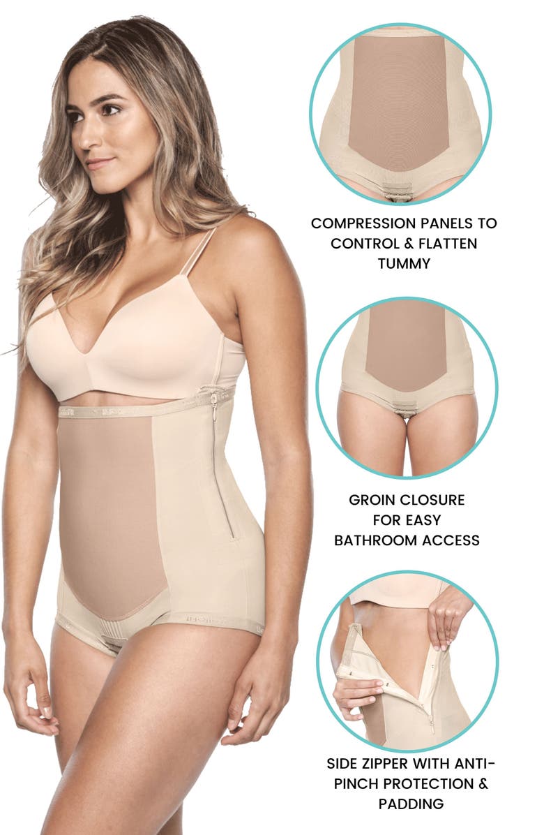 Bellefit Postpartum Side Zip Girdle, Alternate, color, Beige