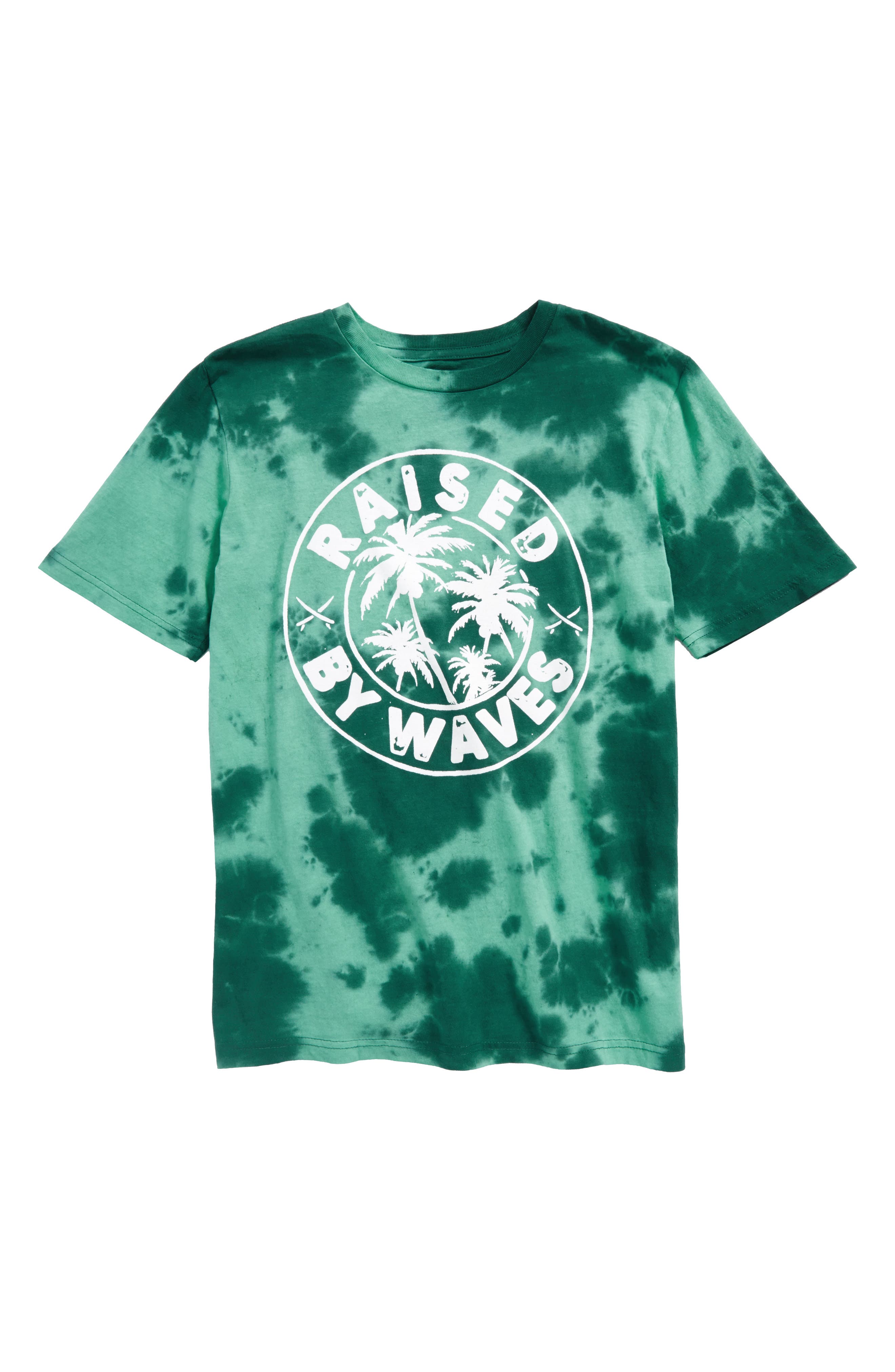 Tucker + Tate Raised by Waves Graphic T-Shirt in Teal Gem- Black Waves 