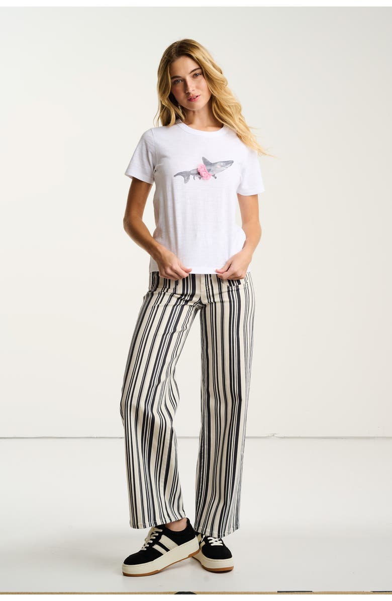 Lisa Todd Jaw Dropping Shark Tee, Alternate, color, White