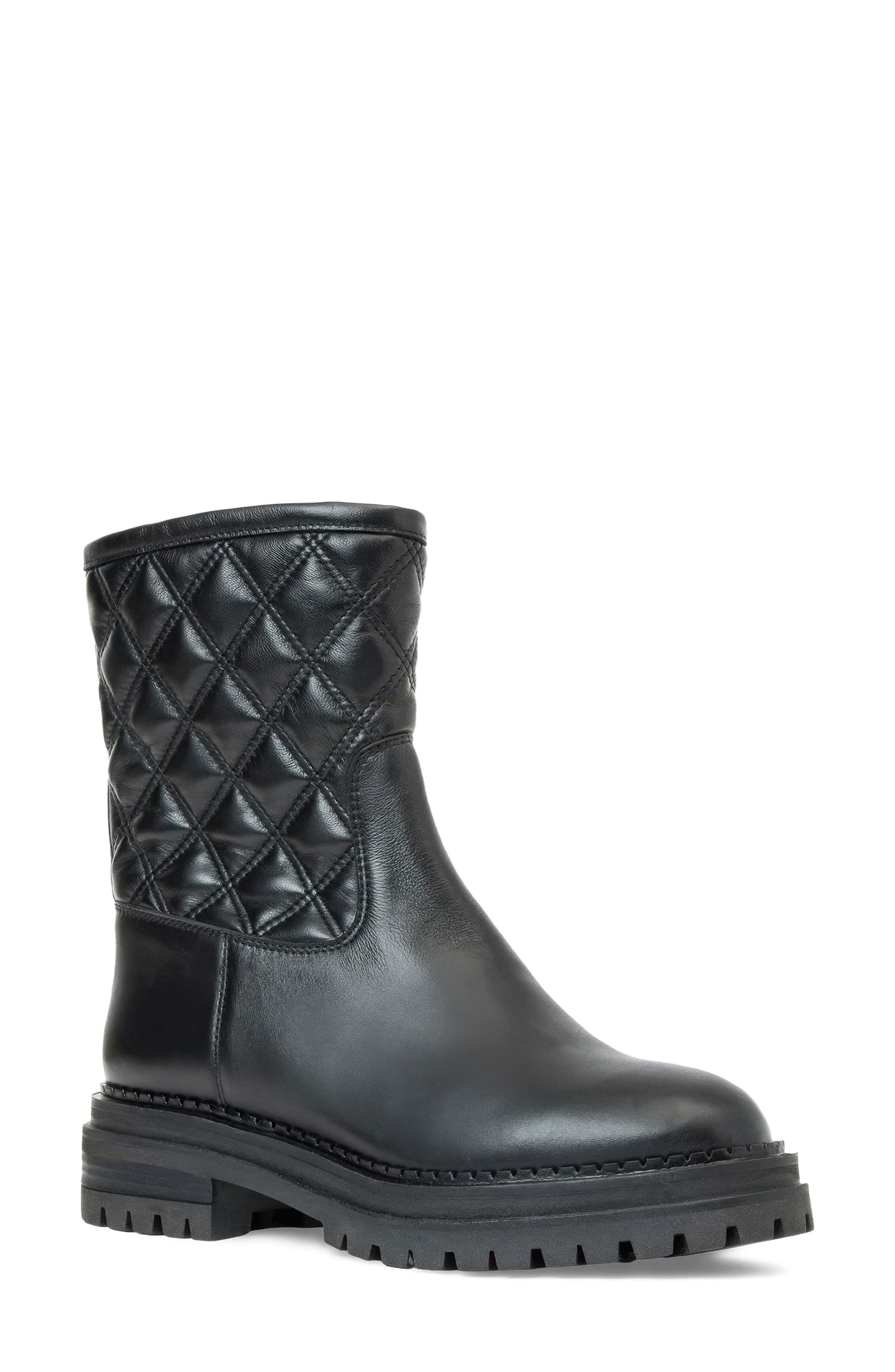 Zema Waterproof Leather Boot, Main, color, BLACK